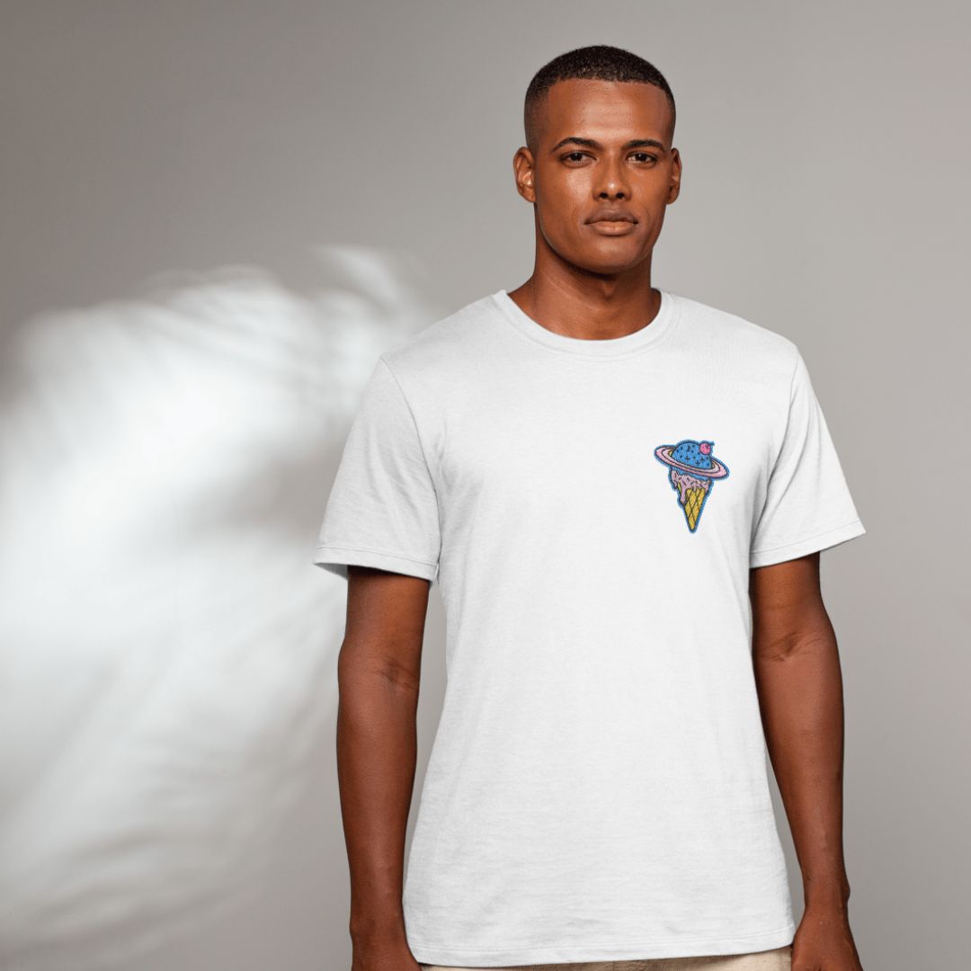 camiseta bordada hombre