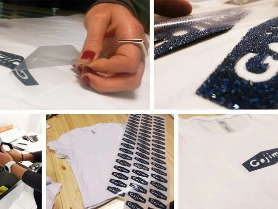 Proceso de aplicación del strass sobre la prenda