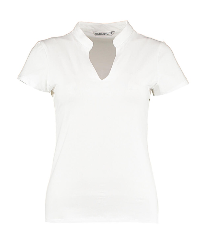 Camiseta cuello mandarín mujer Regular Fit