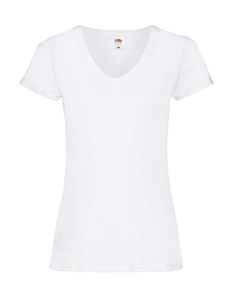 Camiseta cuello V Valueweight corte femenino