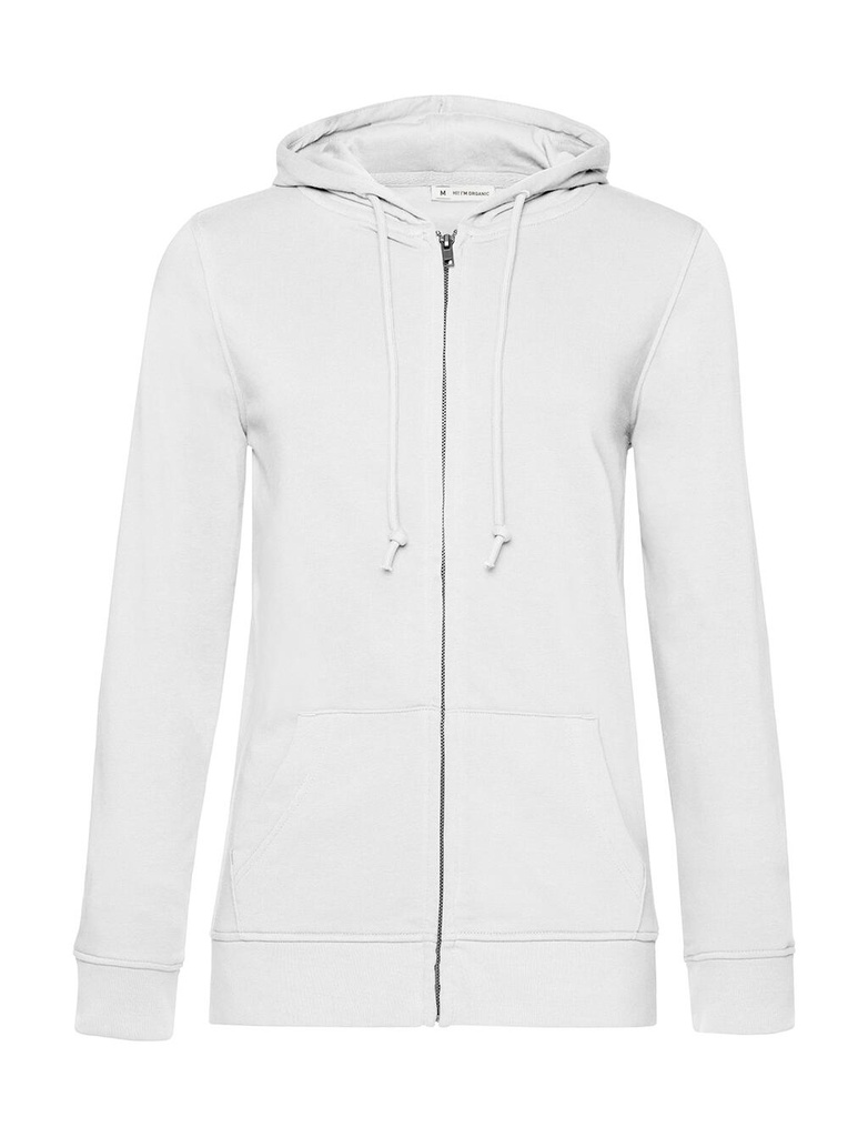 Sudadera orgánica con capucha y cremallera mujer 