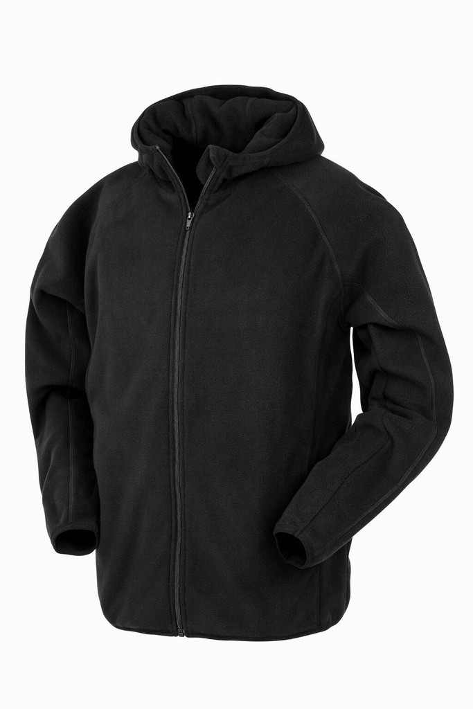 Chaqueta micropolar reciclada y con capucha 