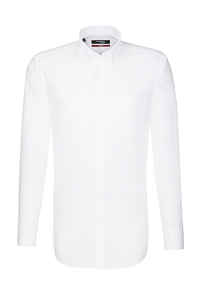 Camisa regular fit cuello americano