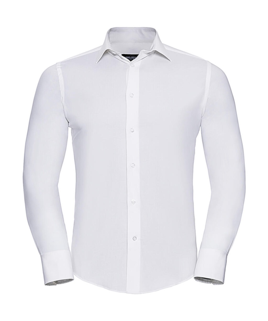 Camisa entallada manga larga hombre
