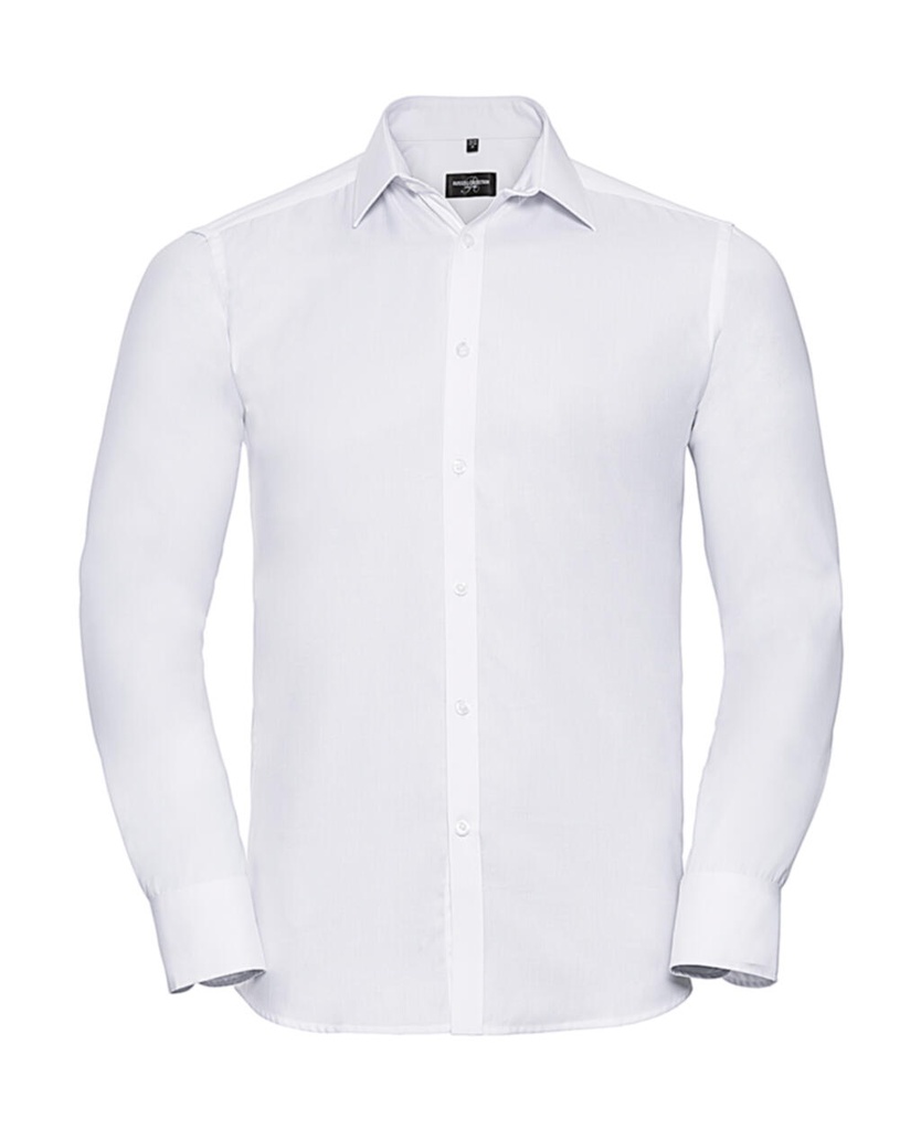 Camisa en espiguilla manga larga hombre