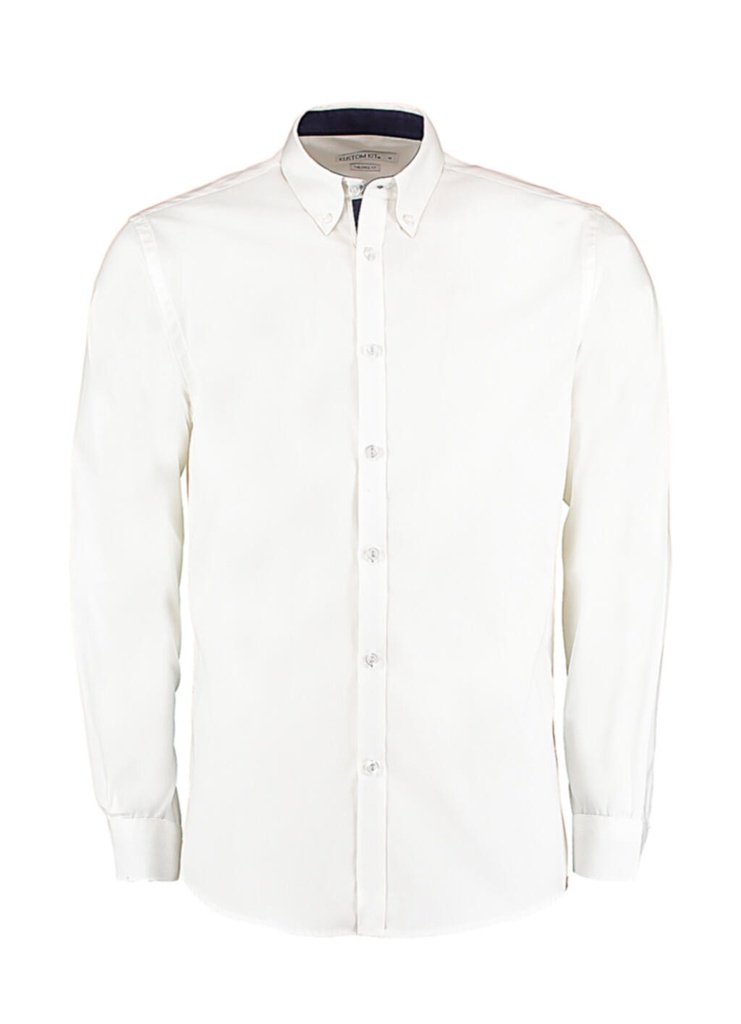 Camisa Manga Larga Oxford en Contraste