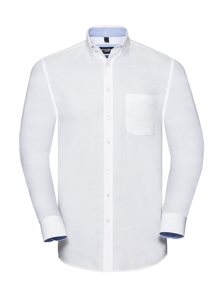 Camisa orgánica Oxford Washed entallada hombre