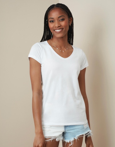 Camiseta Megan cuello V mujer
