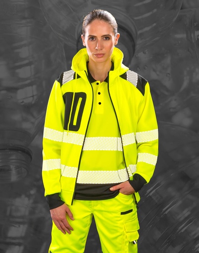 Sudadera de seguridad reciclada con cremallera 