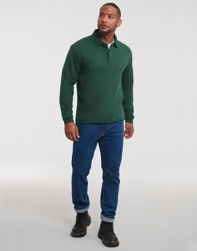 Sudadera cuello polo