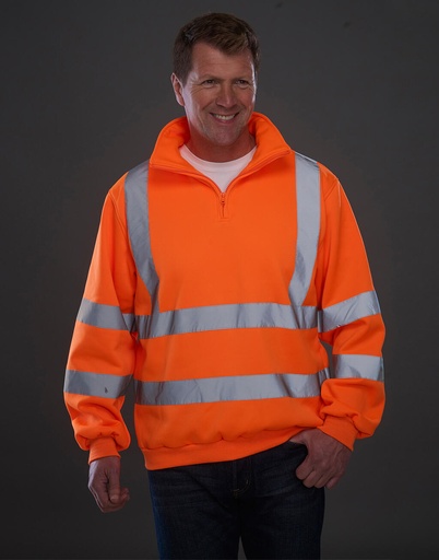 Sudadera Fluo 1/4 cremallera