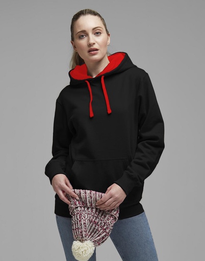 Sudadera capucha contraste