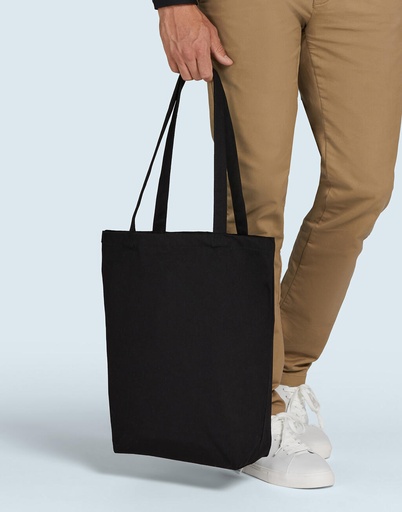 Bolsa algodón de lona asa larga 