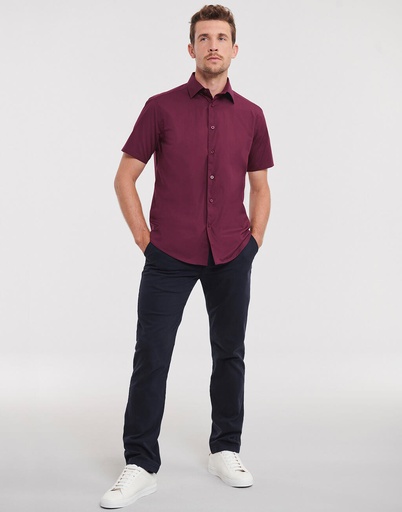 Camisa entallada manga corta