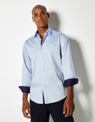 Camisa Manga Larga Oxford en Contraste