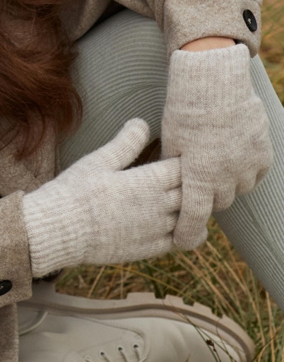 Guantes con puños en canalé
