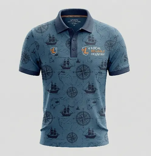[Polo Listo] Polo Punto Liso Full Print 150 gramos
